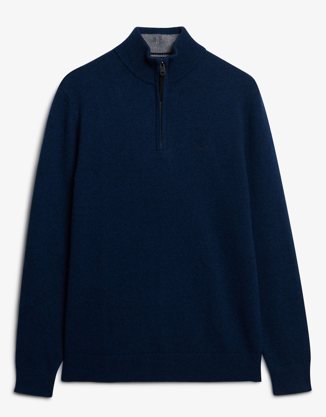 Superdry - Wool Blend Half Zip Slim Fit Jumper