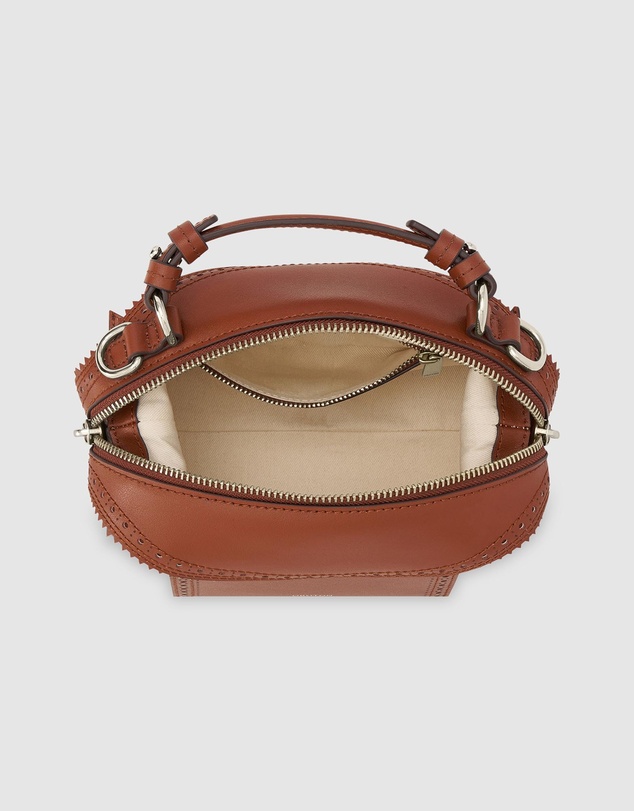 Oroton - Mica Mini Bowler Canvas Broguing