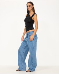Dazie - Daquiri Ruched Jersey Top