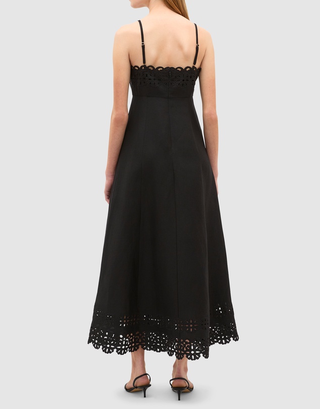 Seed Heritage - Linen Blend Cutwork Midi Dress
