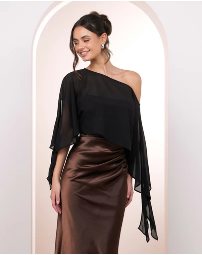 Pilgrim - Quincey Drape Sleeve Top