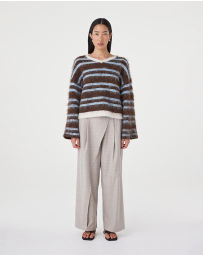 Espresso Blue Stripe