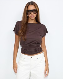 Dazie - Doll Ruched Waist Top