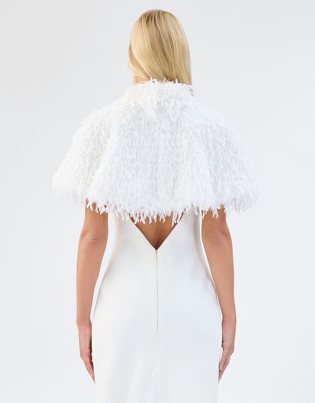 Unreal Fur - White Wedding Capelet