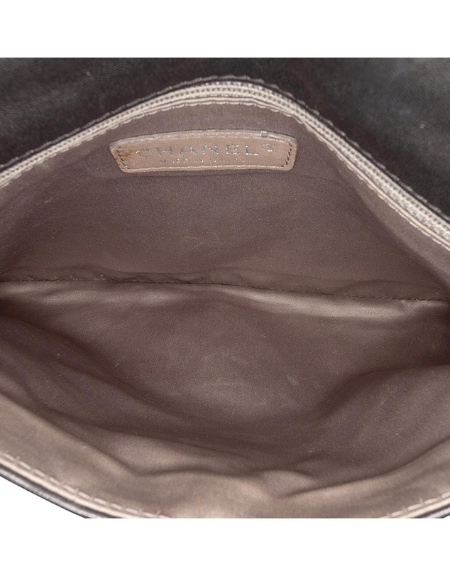 Pre-Loved by Azura Reborn - Pre-Loved Quilted Metallic Distressed Lambskin CC Crystal Flap