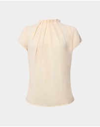 Forcast - Olivia Pleated High Neck Top