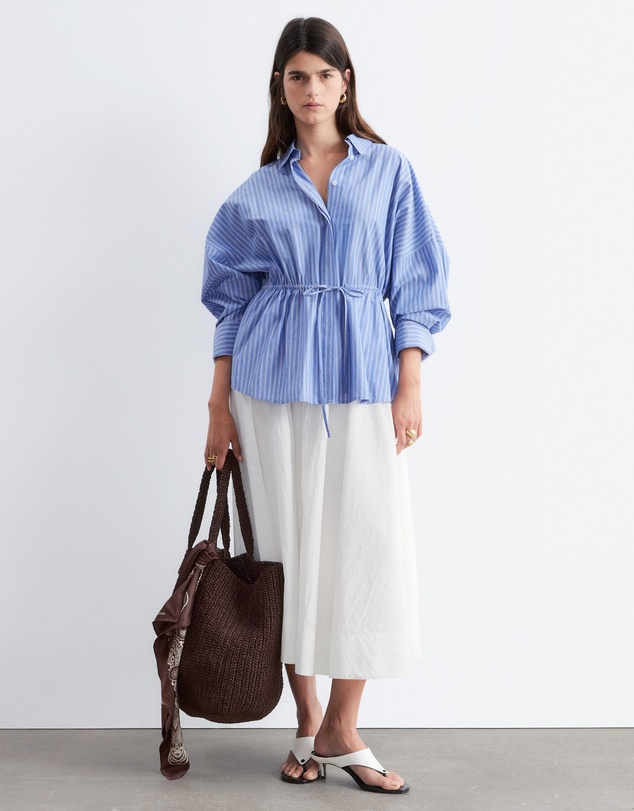 & Other Stories - Cotton Poplin Drawstring Shirt