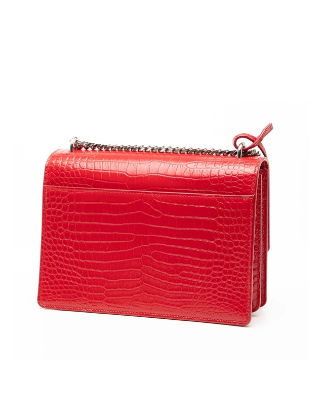 Pre-Loved by Azura Reborn - Pre-Loved Medium Croc Embossed Monogram Sunset Bag
