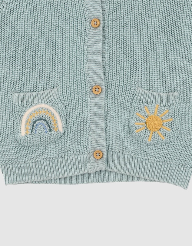 Bebe by Minihaha - Scout Organic Novelty Pocket Cardigan - Babies