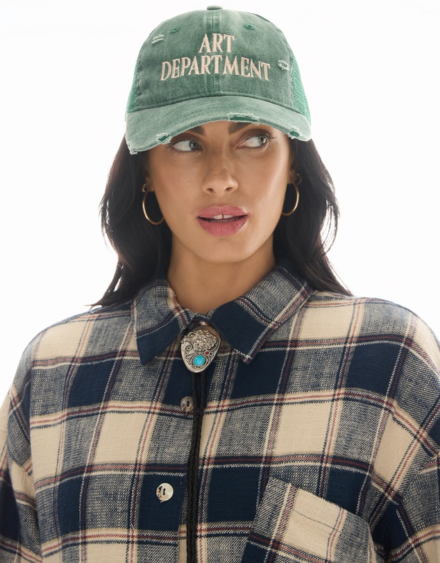 THE TALES - Destroyed Art Department Green Trucker Cap
