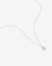 Michael Hill - Round Brilliant Cubic Zirconia Halo Pendant Necklace in Sterling Silver