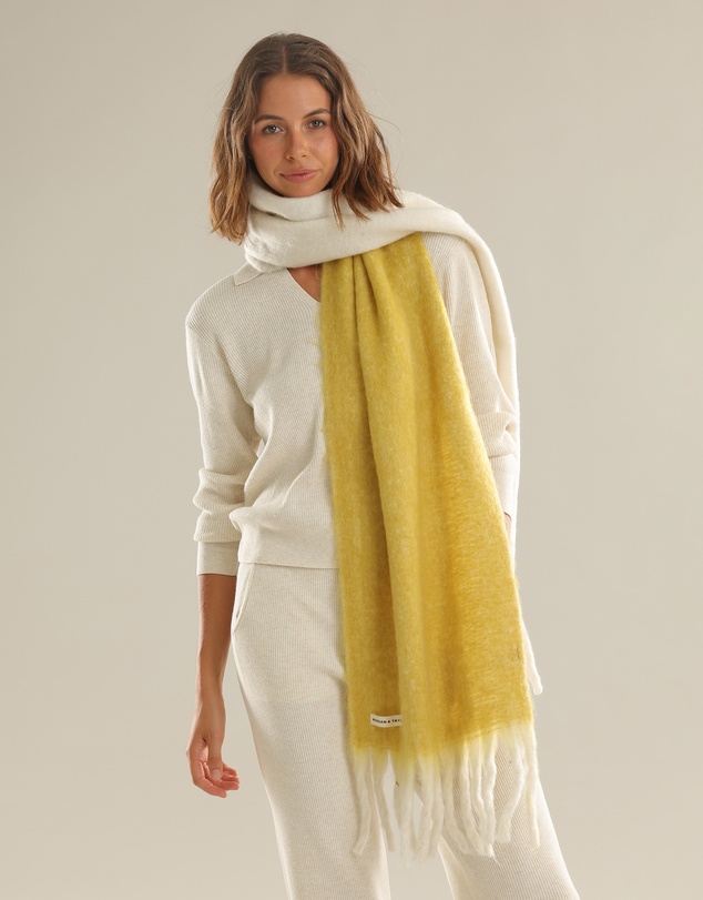 Morgan & Taylor - Cosette Chunky Two-Toned Scarf in Yellow