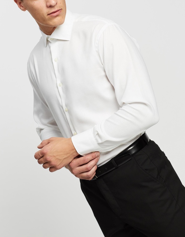 Van Heusen - Euro Tailored Fit Herringbone Shirt