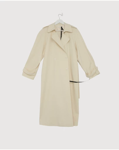 Revibe - Repaired Minima Esenciales Isra Cotton Twill Trench Coat - AU 12