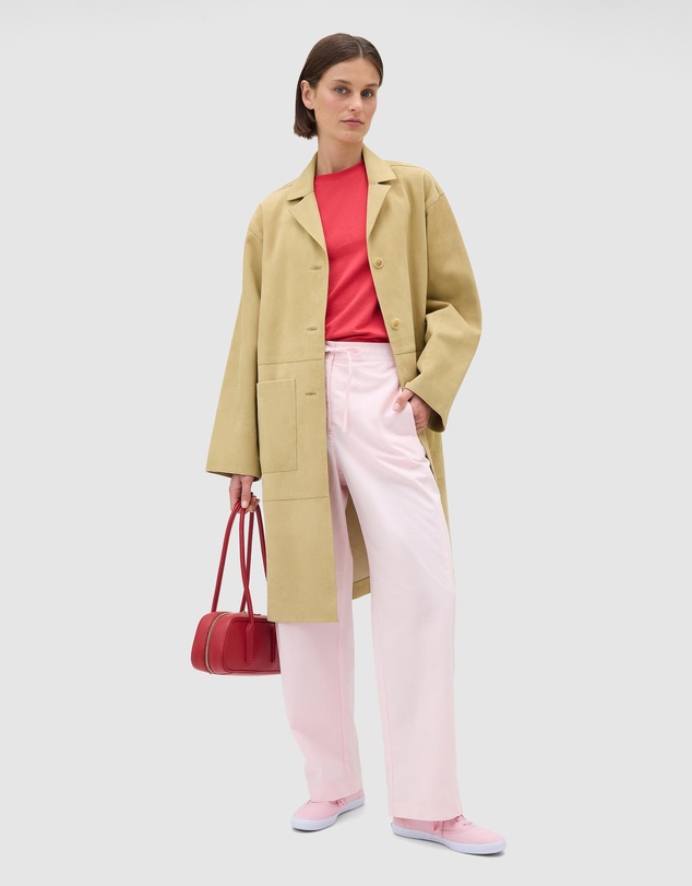Oroton - Barrel Leg Cotton Pants