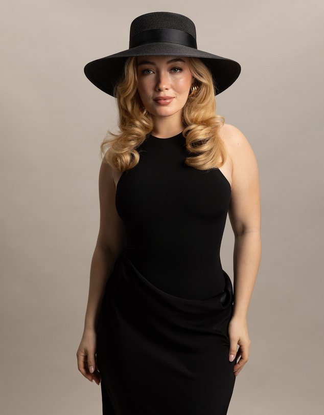 Morgan & Taylor - Gwen Racewear Droop Hat in Black