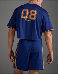 TEAMM8 - S.S.C. Fraternity Drop Sleeve Crop Tee