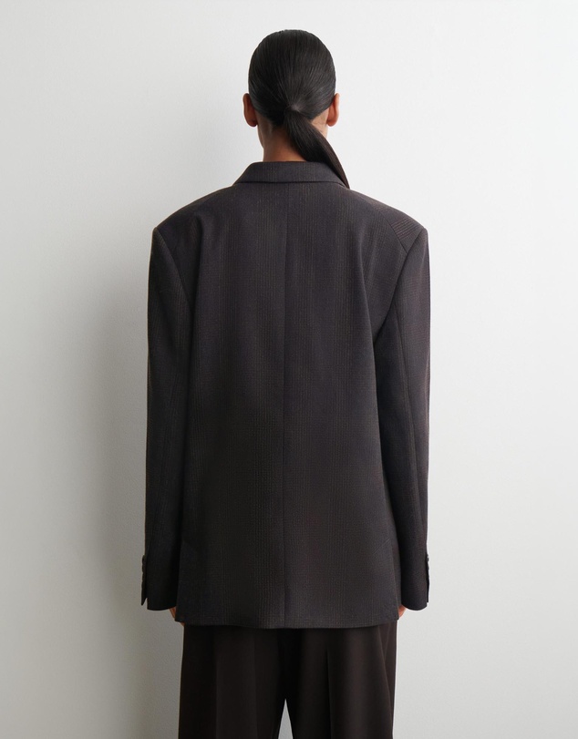 COS - Checked Double-Breasted Blazer