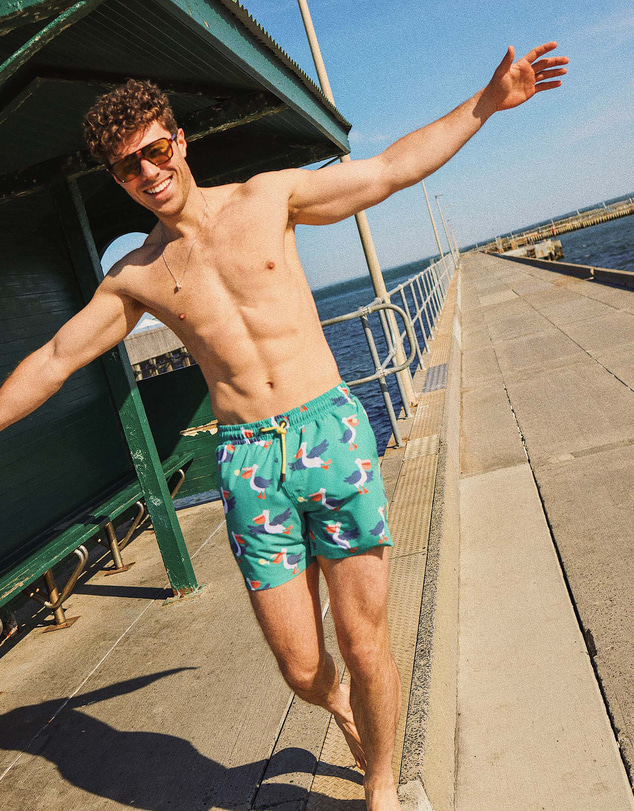 Skwosh - Pelican Party Men's Eco Swim Shorts in Forest