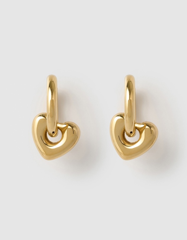 Miz Casa and Co - Serena Heart Huggie Earrings
