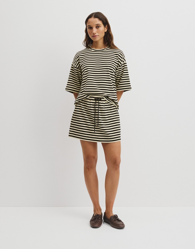 Country Road - Australian Cotton Blend Stripe Boxy T-shirt