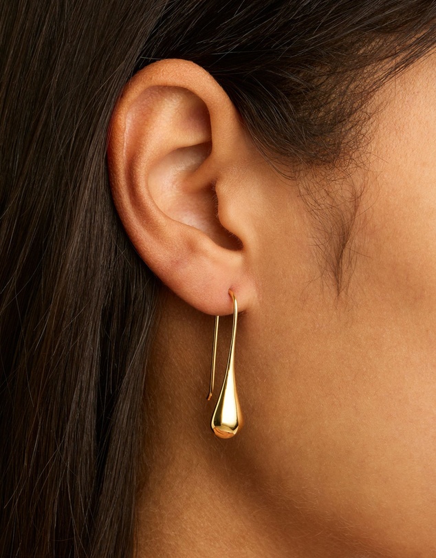 Najo - My Silent Tears Yellow Gold Earring