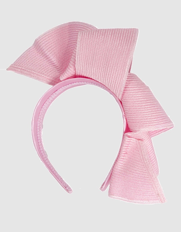 Max Alexander - Large Wavy Pink Racing Fascinator