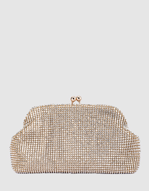 Olga Berg - Ela Crystal Mesh Clutch