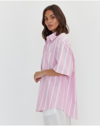ALEXANDRA - Rogue Shirt Pink Chambray Stripe