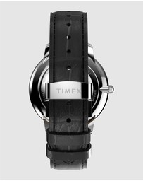 TIMEX - Waterbury Metropolitan Sub-Second 39mm Leather Strap Watch