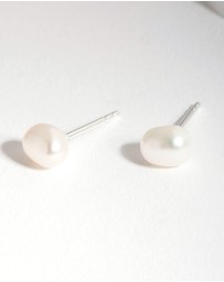 Lovisa - Sterling Siver Organic Freshwater Pearl Stud Earrings