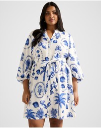 Forever New Curve - Lynda Curve Button Through Mini Dress