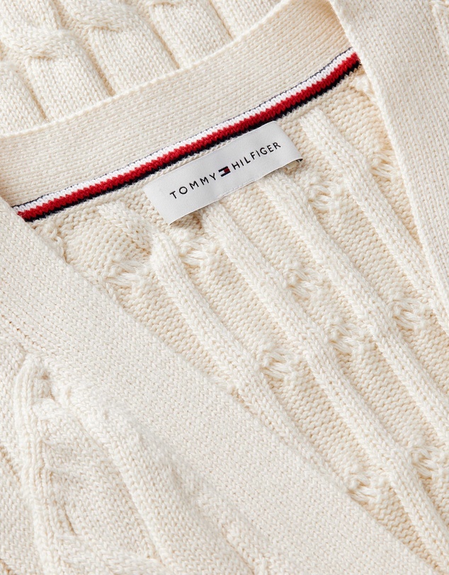Tommy Hilfiger - Mid Gauge Cable Vest Cardigan