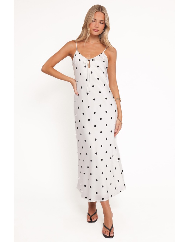 Petal & Pup - Jamila Midi Dress - White Polka Dot