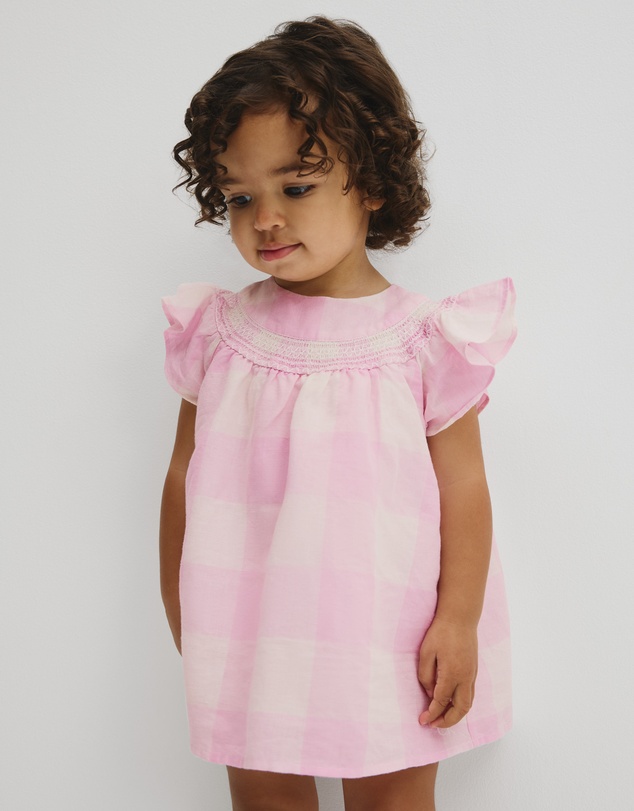 Country Road - Sleeveless Gingham Romper Dress