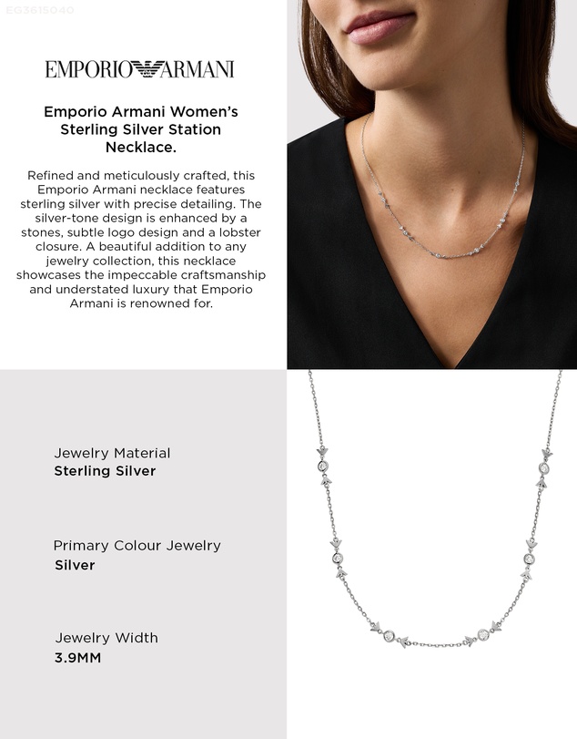 Emporio Armani - Silver Tone Necklace