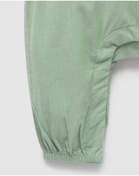 Purebaby - Embroidered Corduroy Romper -Kids-Babies