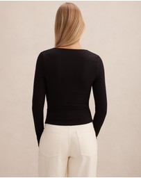 Forever New - Alice V-Neck Long Sleeves Top