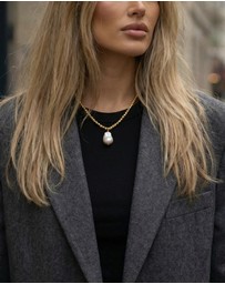 Izoa - Odette Drop Pearl Necklace