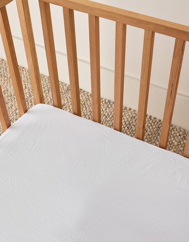 Sheet Society - Leo Washed Cotton Cot Fitted Sheet