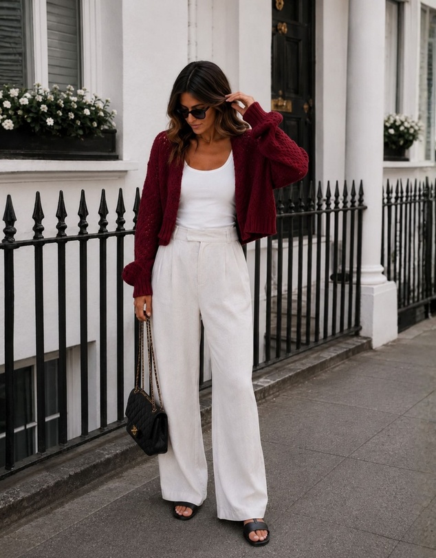 Esther & Co - Dorine Cardigan - Wine