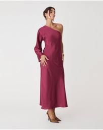 Forcast - Cleo One Shoulder Satin Dress