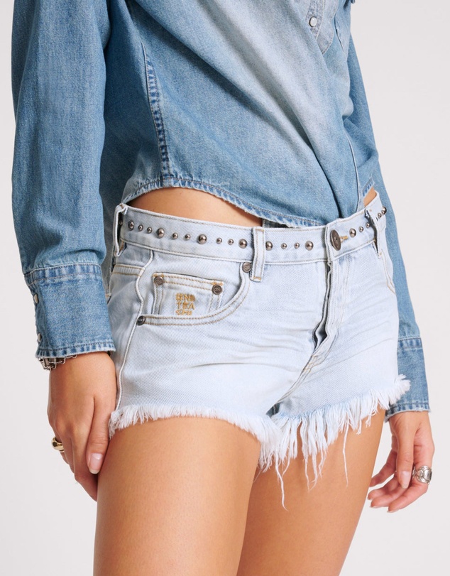 ONE TEASPOON - Hustler Bonitas Low Waist Denim Shorts