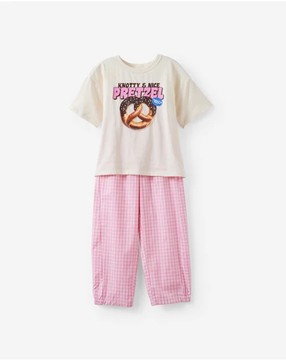 Cotton On Kids - Sleep Tee & Poplin Pant Pj Set