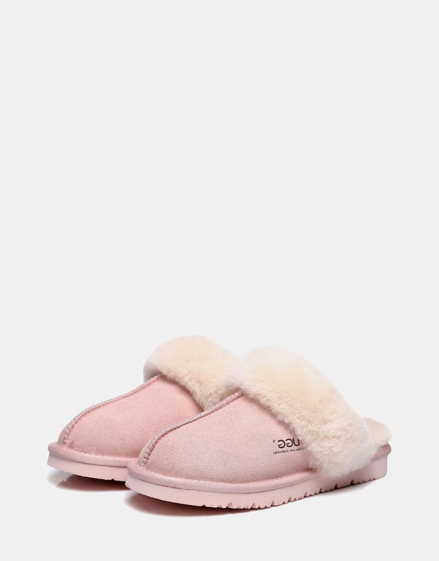 EVERAU - Australian Shepherd Ugg Muffin Slipper Cow Suede Upper House Shoes