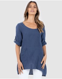 CAMIXA - Federica Linen Tunic Top