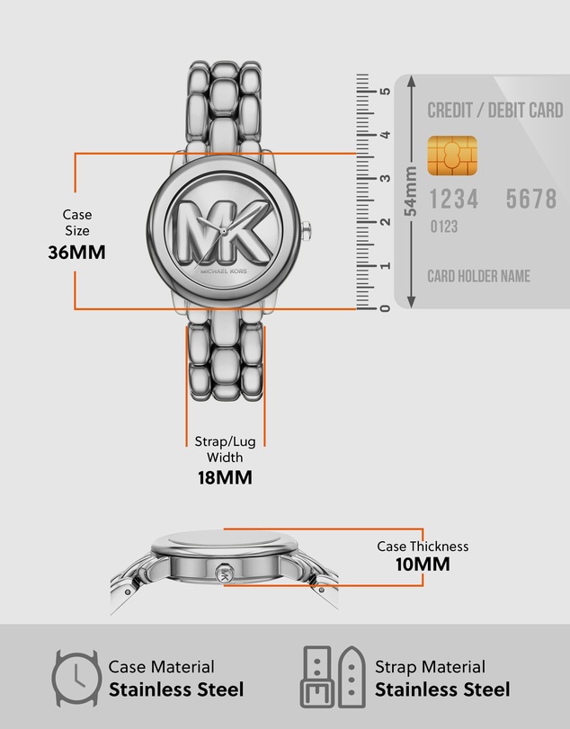 Michael Kors - Phoebe Silver Analogue Watch