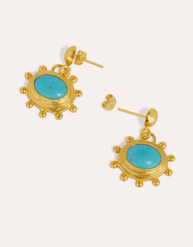 Ottoman Hands - Zand Turquoise Drop Earrings