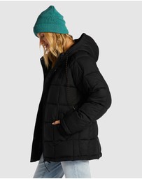 Billabong - Womens Venture On Puff Zip-Up Hooded Jacket