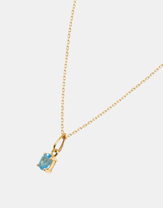 Luna Rae - Solid Gold - Topaz Necklace